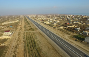 Yeni ödənişli avtomagistralın 90 km-ə yaxın hissəsinin tikintisi bitmək üzrədir
